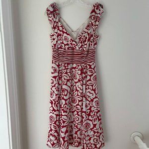 Nanette Lepore Floral Red & Cream dress